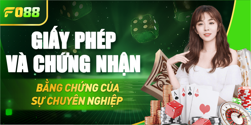 Giấy phép và chứng nhận bằng chứng của sự chuyên nghiệp